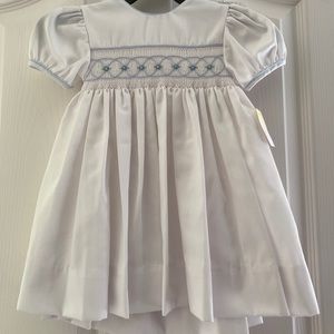 White Smocked Dress, 12 months